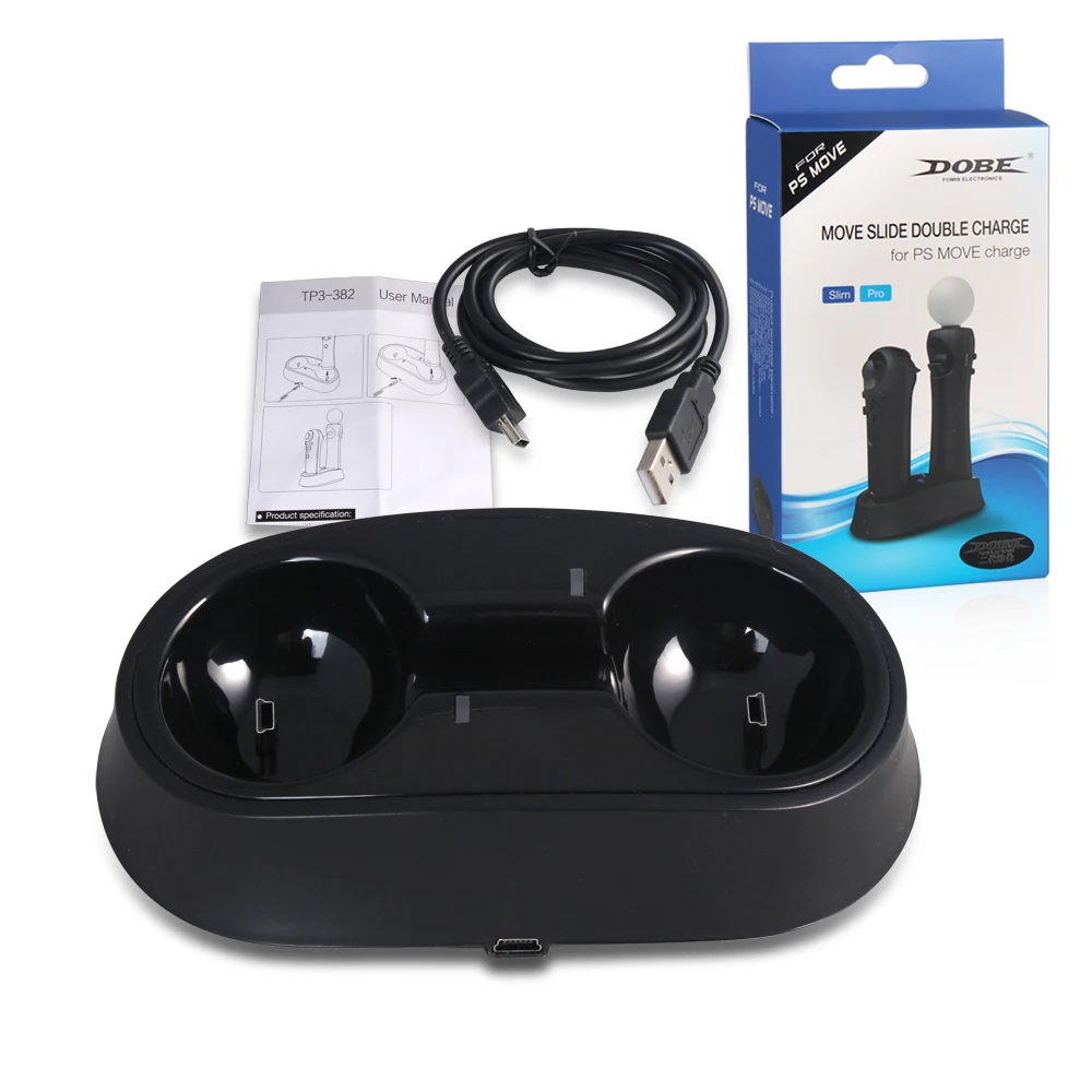 Dual Controller Charger Dock Charging Station for Playstation Move / PS3 Move Charging Stand