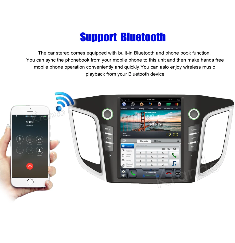 Discount Krando Android 8.1 10.4" Tesla Vertical screen car radio gps for Hyundai IX25 Creta 2014-2017 navigation entertainment system 3 Discount Krando Android 8.1 10.4" Tesla Vertical screen car radio gps for Hyundai IX25 Creta 2014-2017 navigation entertainment system 3