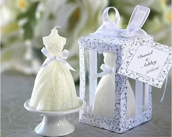 

10pcs Wedding Dress Candle Favor Gifts Party Favor For Guest Wedding Souvenirs Birthday Gifts souvenirs souvenir