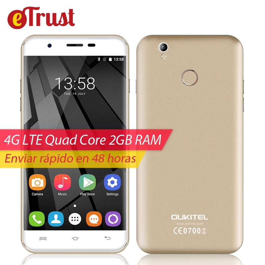 Oukitel U7 Plus Mobile Phone 5 5 Inch HD 1280x720 MTK6737 Quad core Android 6 0