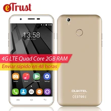 Oukitel U7 Plus Mobile Phone 5.5 Inch HD 1280×720 MTK6737 Quad core Android 6.0 2GB RAM 16GB ROM 8MP Fingerprint 4G Smartphone