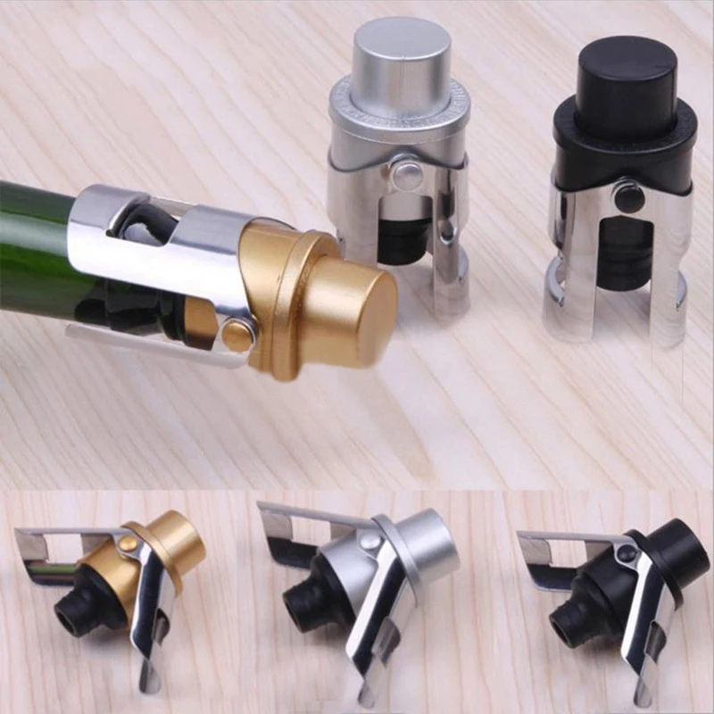1 x Vacuum Sparkling Wine Champagne Bottle Stopper Sealing Plug Cork Pourer Sealer