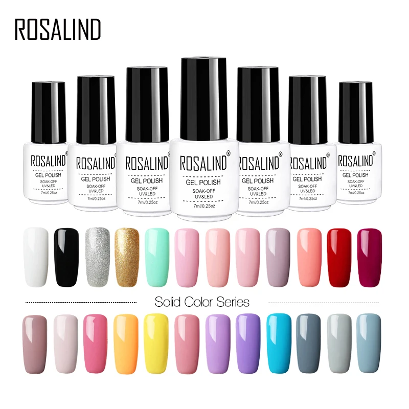 ROSALIND Gel Nail Art Polish Varnish For Manicure UV Colors Vernis Semi Permanent Hybrid Nail Polish Set Gel Lak Top Primer Base