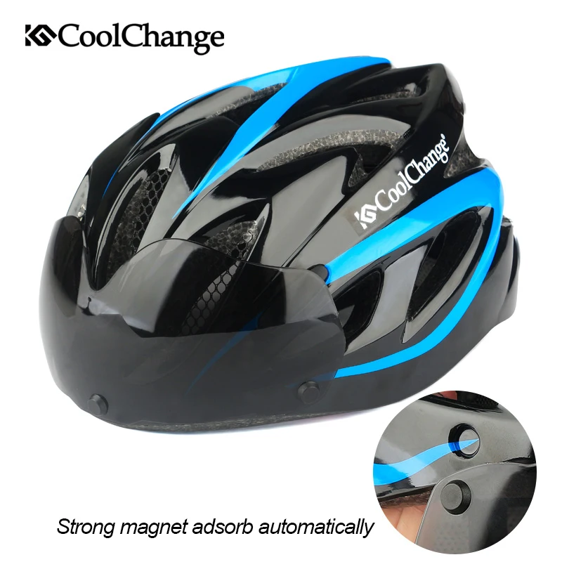 CoolChange Bicycle Helmet EPS Insect Net Road MTB Bike Windproof Lenses Integrally-molded Helmet Cycling Casco Ciclismo CoolChange Bicycle Helmet EPS Insect Net Road MTB Bike Windproof Lenses Integrally-molded Helmet Cycling Casco Ciclismo