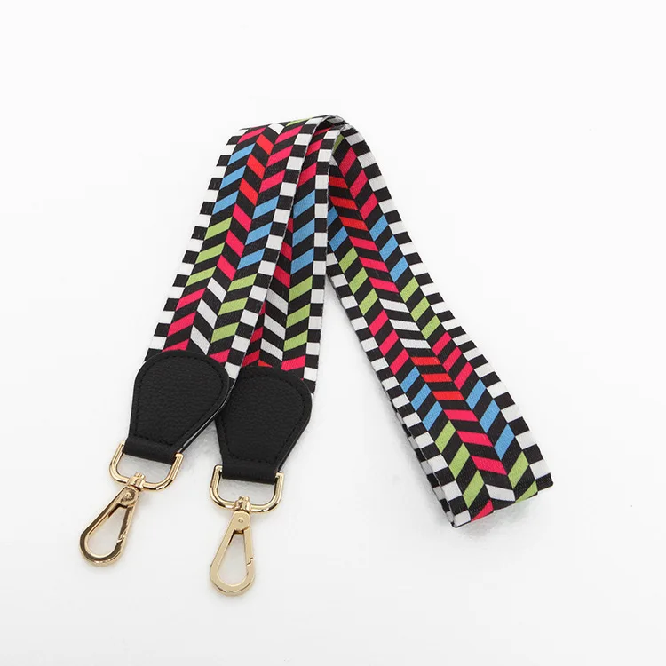 Buy Vintage Long Handbag Strap Fabric Colorful Flower Chain Shoulder