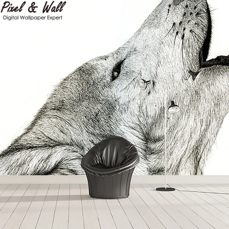 Wolf mural wallpaper decoration accessories home home decoration