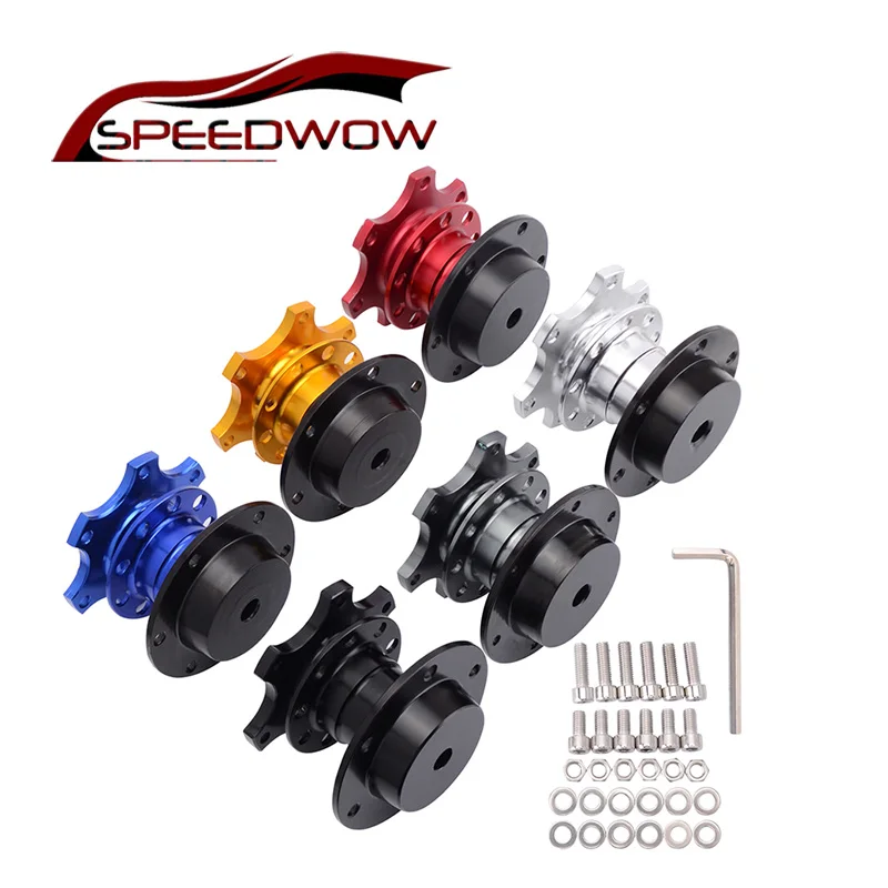 SPEEDWOW Universal volante Cubo de liberación rápida jefe Kit adaptador de cubo de rueda para cubo de volante de 6 orificios SPEEDWOW Universal volante Cubo de liberación rápida jefe Kit adaptador de cubo de rueda para cubo de volante de 6 orificios