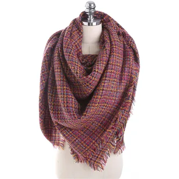

Luxury Brand Autumn Winter Fashion Scarf Women Solid Color Cashmere Warm Scarves Shawl Large Size Fashion Scarf Female