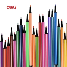 Deli School kids художественный маркер 36 цветов Доступные кисти для окраски волос высококачественные цветные акварельные ручки цветные маркеры для рисования