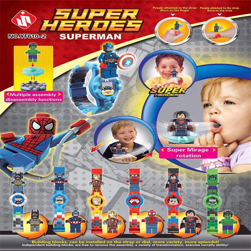 Marvel Avengers 3 Electric Kids Boy Watch Hulk Ironman spiderman Starwars Figure Model Toys Action Figures For Children Gifts (31)
