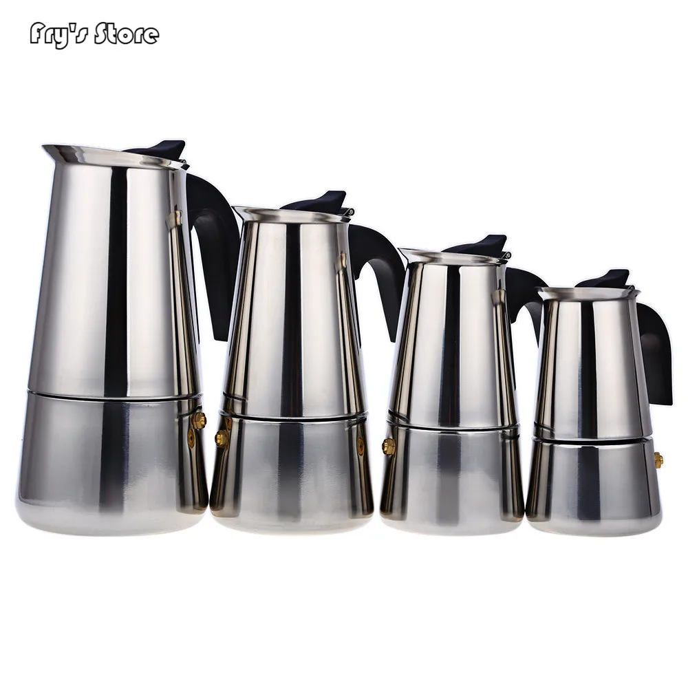Портативная Кофеварка из нержавеющей стали Mocha Latte Percolator плита кофейник Эспрессо