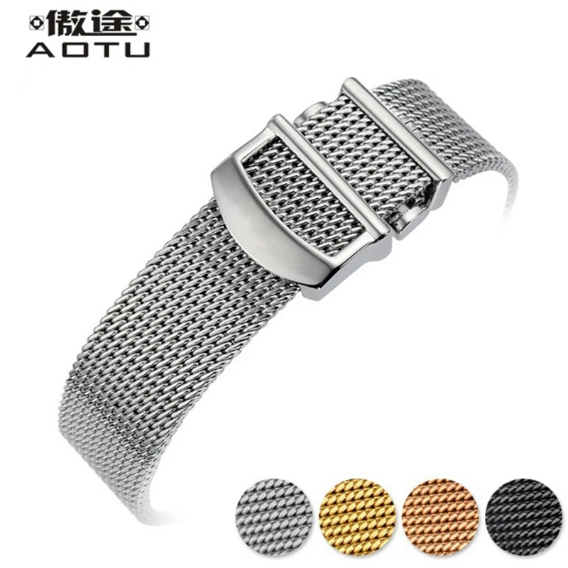 

20MM/22mm Stainless Steel Watchbands For IWC Men Watch Mesh Bracelet Belt For Clock Male Watch Straps Top Quality Women Belt
