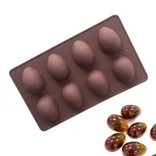 8 oeuf de pâques forme gâteau savon moule Silicone moule chocolat décoration cuisson décoration outils