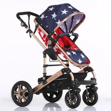 

Luxury high landscape shock strollers can sit reclining stroller baby stroller two-way dual summer