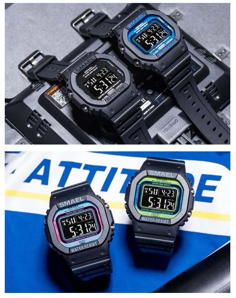 Jual Smael Merek Jam Tangan Olahraga LED Digital Olahraga Jam Tangan