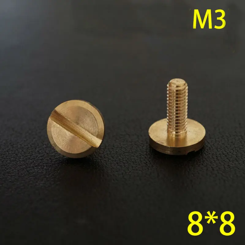 50pc Q28-8*8 Solid Brass belt screw Chicago Screw Leathercraft