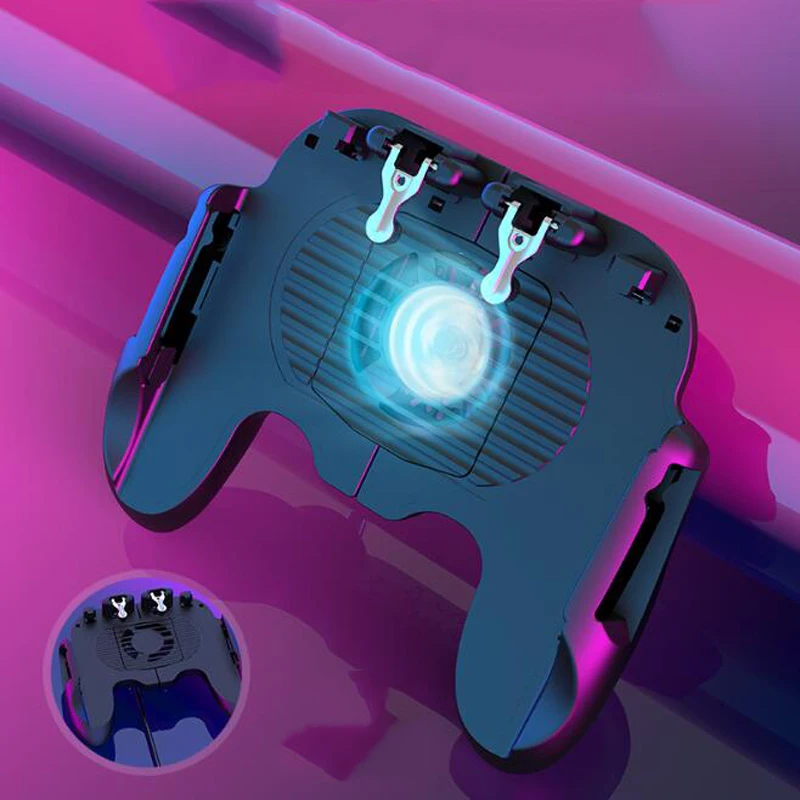

Controller Gamepad Mobile Trigger Shooter Joystick Game Pad Phone Holder Cooler Fan with for Smartphone