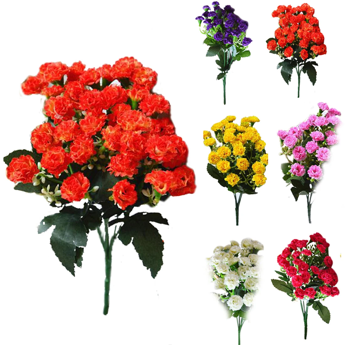 fashion artificial silk flowers carnation 30 buds flowers fashion artificial silk flowers carnation 30 buds flowers