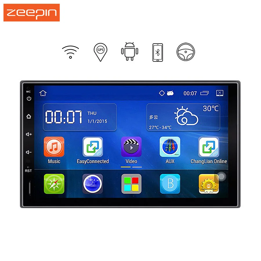 

Zeepin 2 Din Car Multimedia Player 7 Inch Android 5.1 WiFi+GPS Navigation Quad Core Car DVD Player For Honda Ford Peugeot