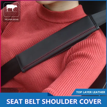 

2pcs/pair Car Safety Belt Cover Shoulder Leather Pads Cushion Harness Car Seat Belt Padding Automobiles Interior Accessories