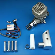 DLE55 двойной газовый двигатель задний выхлоп бензин ж/зажигание и глушитель для 55cc RC самолет