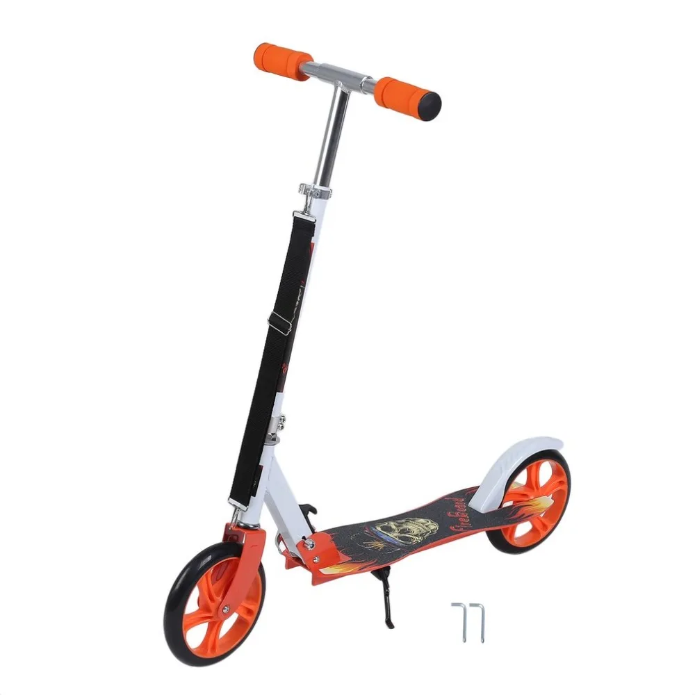 

Portable Folding Two 205mm Wheel Height Adjustable Adult Kick Scooter Professional Kick Scoot Urban Campus Transportation