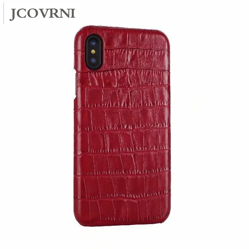 

JCOVRNI Luxury embossed crocodile pattern leather leather suitcase for iphone 7 8plus X XR XS XSMAX cover 5.5 "4.7" phone case