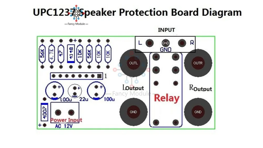 Двухканальный UPC1237 динамик защиты доска комплект задержка загрузки DC защиты DIY