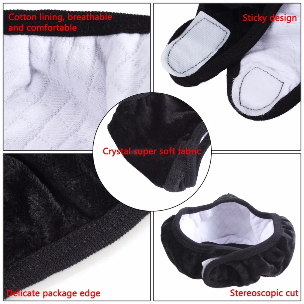 Winter Warm Ear Protection Mouth-Mask Outdoor Riding Windproof And Dustproof Protection Face Care Ear All-Inclusive Mask For Ladies  Black (3)
