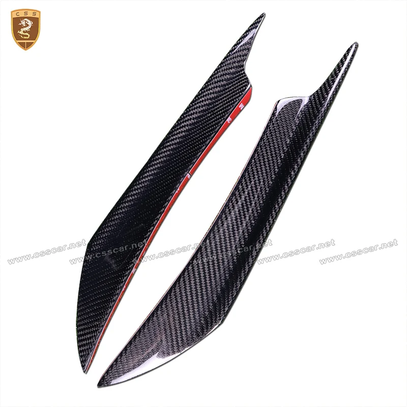 

Carbon Fiber Fit Front Bumper Lip Splitter Fin Air Knife Auto Body Kit Car Spoiler Accessory For BMW E46 VW Ford Universal Style