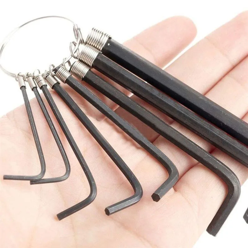 

8pcs 45 # steel processing Hexagon Hex End Allen Key Wrench Bike Bicycle Repair Set Kit Tool