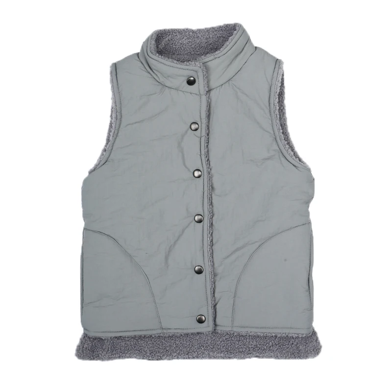 

New children's autumn and winter plus velvet warm vest. Outdoor Single-breasted outer vest. 3-8T Boy Sleeveless Jacket
