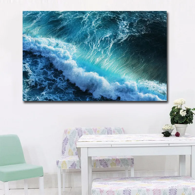 

Modern Seascape Wave Canvas Art Print and Poster,Printed Canvas Painting Wall Decor Pictures Art,Dropship Canvas Photo Printing