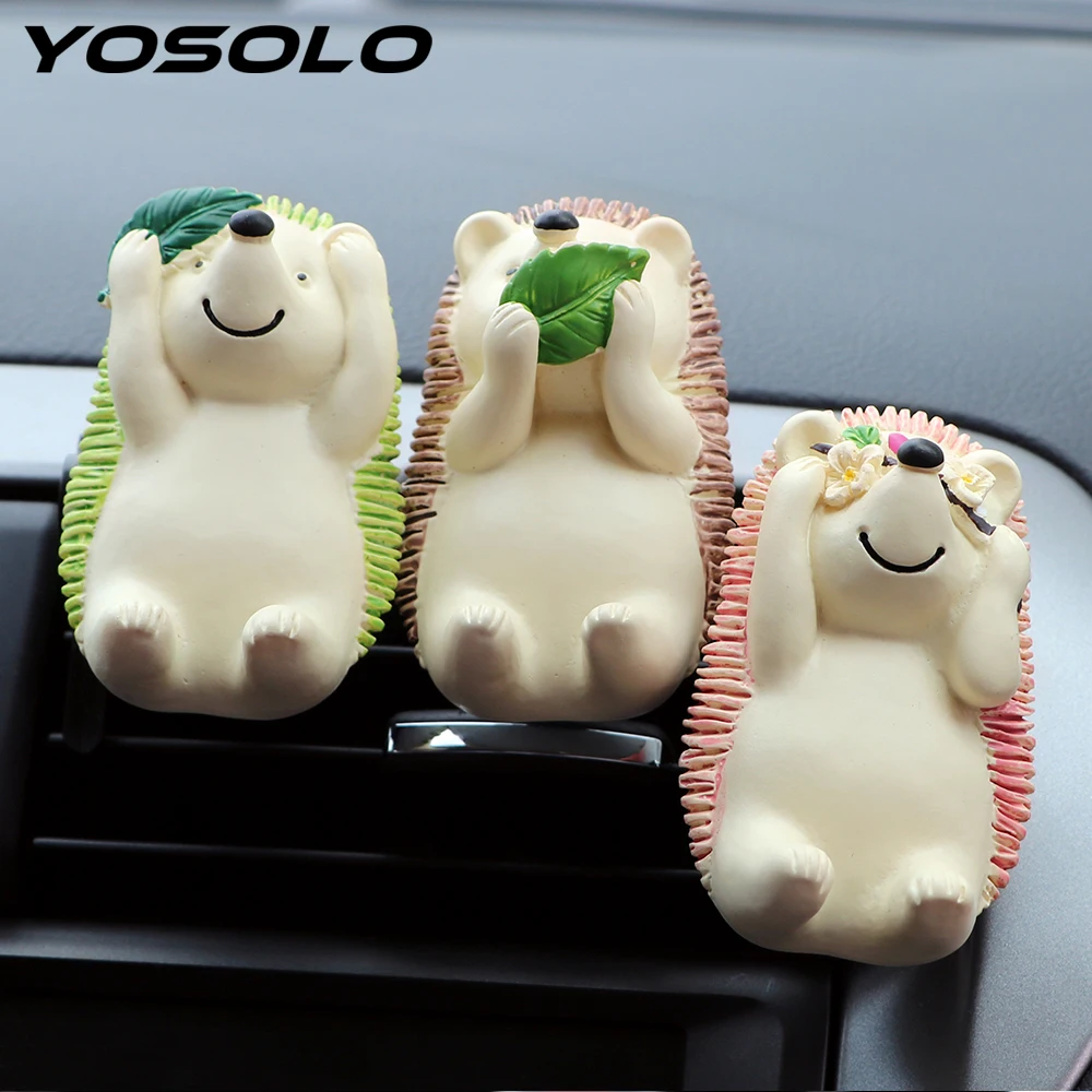 

YOSOLO Car Air Freshener Cute Hedgehog Air Conditioner Clip Fragrance Auto Outlet Perfume Car-styling Car Ornament Accessories