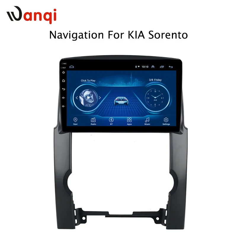 Cheap hot sale 10.1 inch Android 8.1 2.5D Tempered HD Touchscreen Radio for Kia Sorento 2007-2012 with Bluetooth USB WIFI support SWC 2