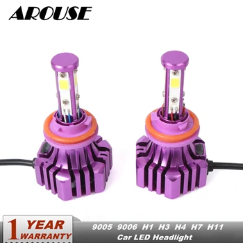 

AROUSE H11 H8 9005 HB3 9006 H3 H7 H1 LED Headlight Bulbs H4 Hi-Lo Beam COB 72W 8000lm 6500K Car Auto Headlamp Fog Light 12v 24v