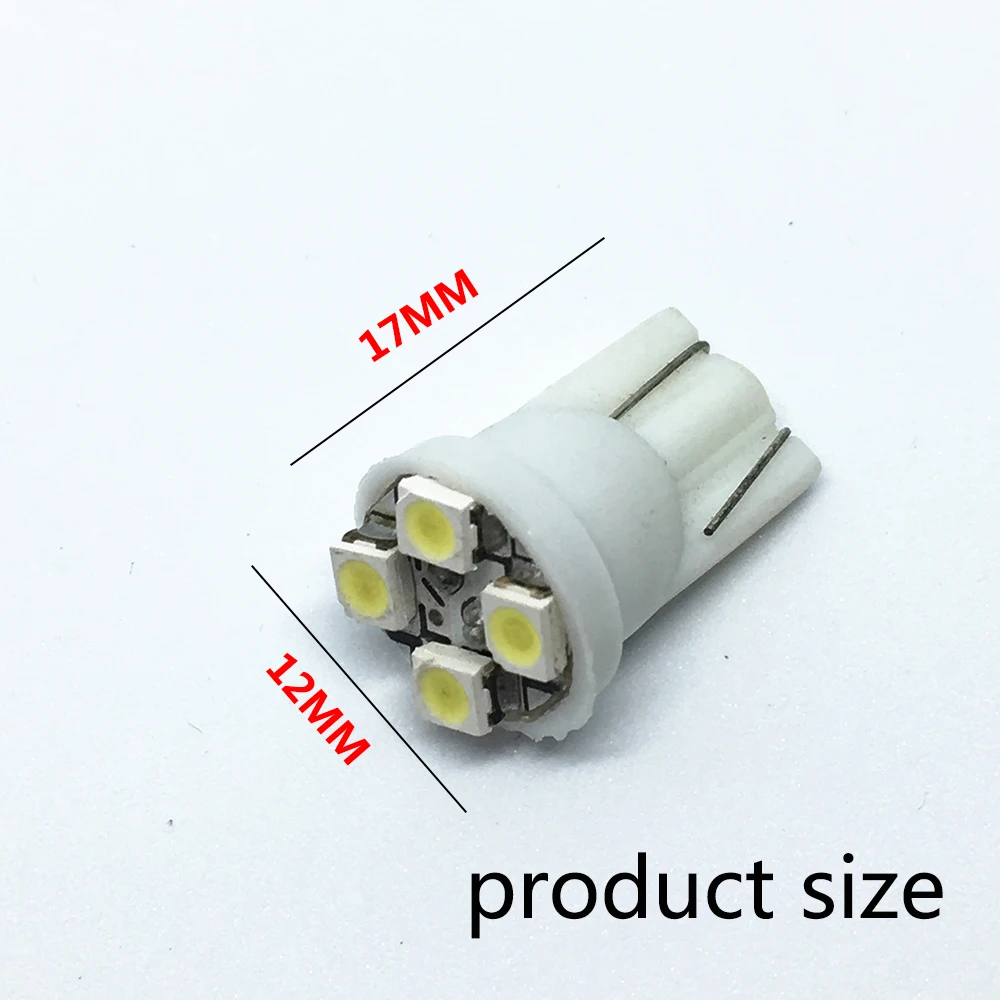 2 шт. T10 194 W5W 4 led 3020 smd габаритный автомобильный фонарь лампа для чтения купольная