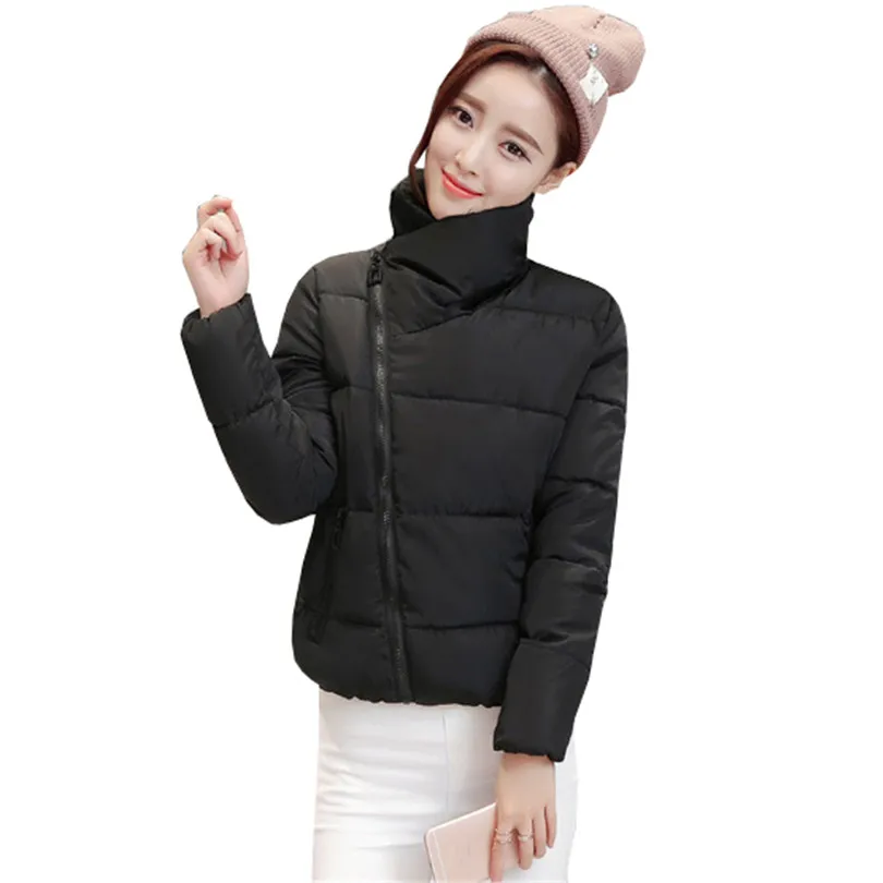 

Winter Fashion Women Jackets Short Design Cotton Padded Pink Coats Causual Warm Hoodies Slim Padded Parkas Casaco Feminino S274