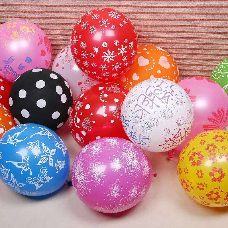 50 шт. 12 дюймов латексные цветные Мультяшные Рождественские шары с принтом на день рождения, свадьбу, вечеринку, декоративные воздушные шары, балоны M27