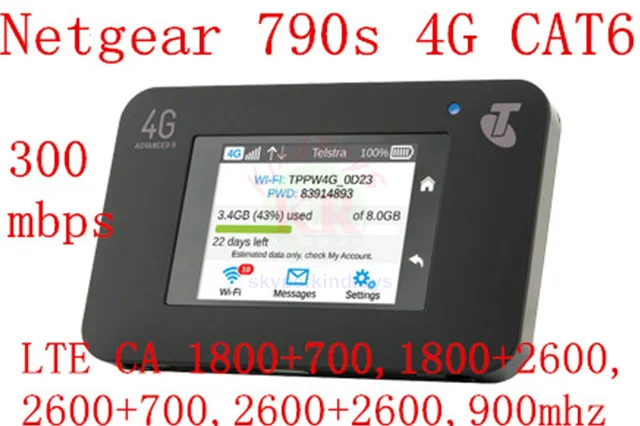 Открыл netger AC790S cat6 300 Мбит/с 4G Wi-Fi роутера ключ радио AirCard 790 S 4G LTE мобильную точку доступа pk e5786 762 S 782 S 763 s