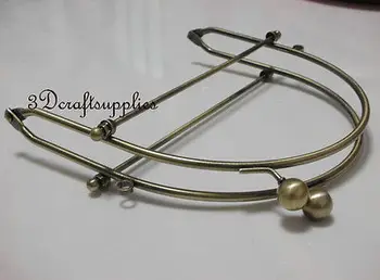 

metal purse frame glue on clasp clip anti bronze 6 inch X 5 1/2 inch Y14