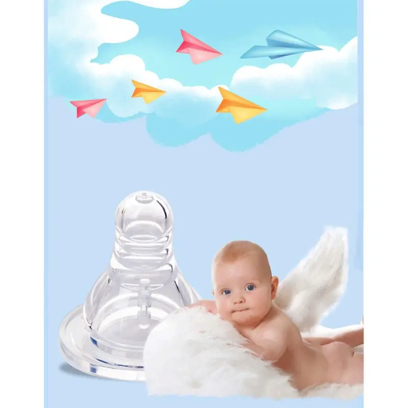 Детская соска мягкая силиконовая 3D ниппель Реалистичная наощупь для кормления малыша аппетитная молочная Подающая вода