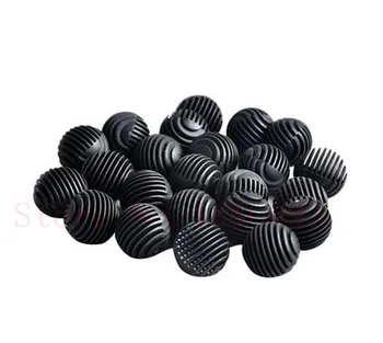 

10/20/50pcs Aquarium Pond Reef Bio Black D16mm Balls Fish Tank Air Pump Canister Biochemical Cotton Filter Sponge Media
