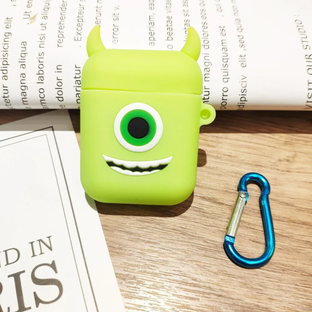 Cute Earphone Case For AirPods Cover For Air Pods Cartoon Accessories For Apple Airpods Silicone Case With Key Rings Strap (14)