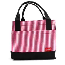 Высокое качество японский Стиль квадратный в полоску Пикник изоляцией "Ланч Бокс контейнер милые сумки для ланча дома Применение 3 цвета