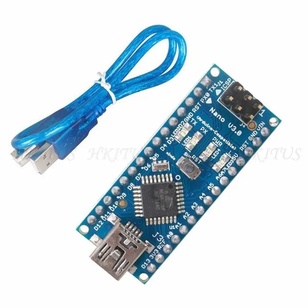 

5Pcs/lot New Mini Nano V3.0 CH340 + USB cable ATmega328P Micro controller Board For Arduino compatible Improved version V3.0