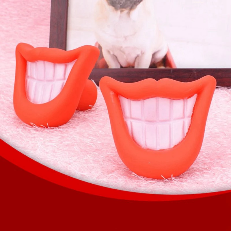 Pets Dogs Chewing Toys Glue Pets Vocal Toys Flaming Red Lips Dog