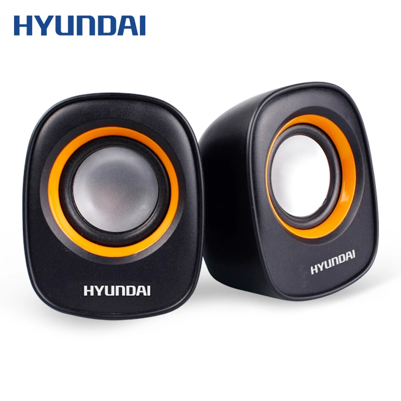 Koop HYUNDAI Bedrade Mini Computer Speaker Draagbare USB Plug en Play Dual Channel 3D Stereo PC Speakers voor Laptop Desktop luidspreker
