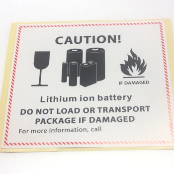 

Retail 200Pcs/Lot Self Adhesive Lithium Ion Battery Caution Sticker Security Warning Self-Adhesive Label Device Reminder Sticker