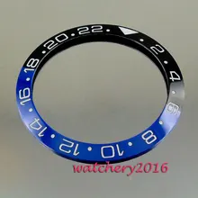 38 мм высококачественный синий и черный керамический Безель Вставка комплект часов подходит Автоматическая Мужская БЕЗЕЛЬ для наручных часов
